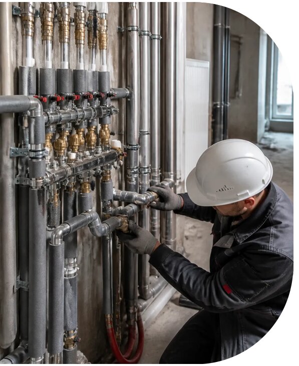 Монтаж отопления многоквартирного дома под ключ в Сибае