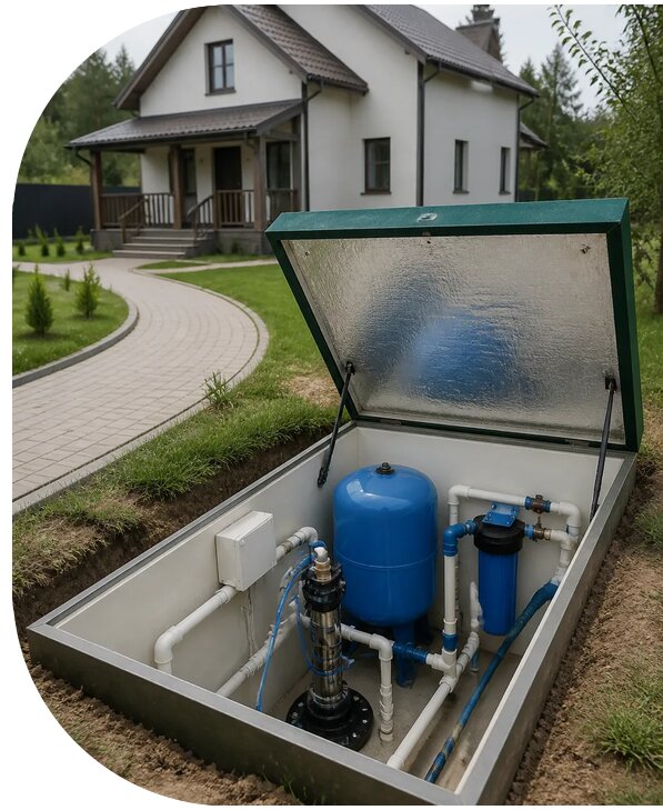 Автономное водоснабжение дома в Сибае от 154140 р. | АПаруса-Сба