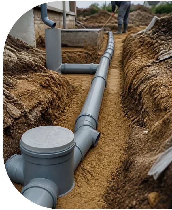 Прокладка канализационных труб в Сибае от 1028 р. | АПаруса-Сба
